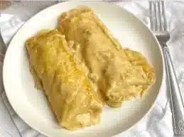 Easy White Chicken Enchiladas with Creamy White Sauce