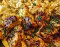 Garlic Butter Chicken Bowtie Pasta