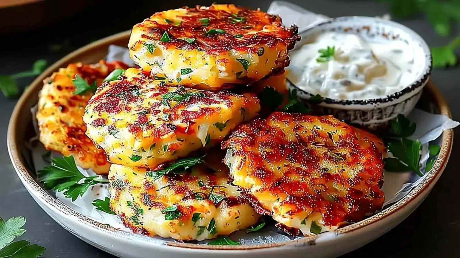 High protein cottage cheese pancakes served with fresh berries and syrup