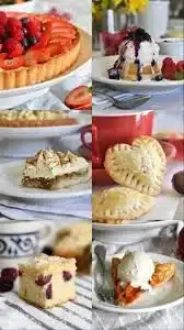 A variety of delicious homemade desserts displayed on a table