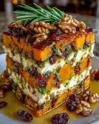 Delicious layered vegetable lasagna with fresh vegetables and cheese