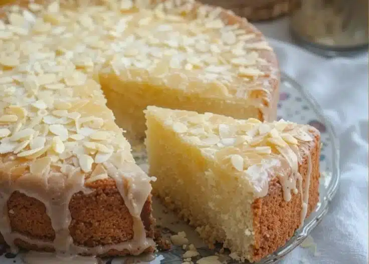 Delicious lemon cake topped with zesty lemon frosting and fresh lemon slices