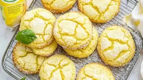Lemon ricotta cookies baked with cake mix, fresh and delicious treat.