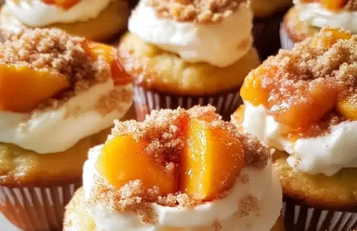 Peach Cobbler Cupcakes