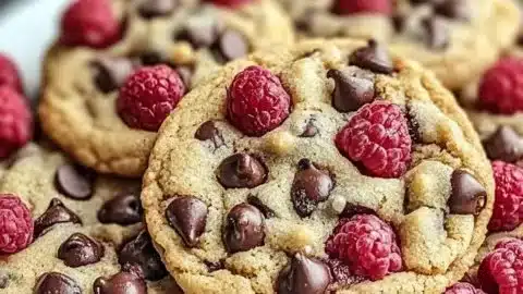 Raspberry Chocolate Chip Cookies That Melt in Your Mouth