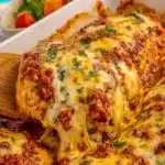 Delicious Ricotta Chicken served with herbs and vegetables