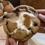 Delicious homemade S'mores Cookies with chocolate and marshmallows