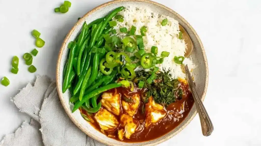 Vietnamese-inspired fish recipe with vibrant herbs and spices