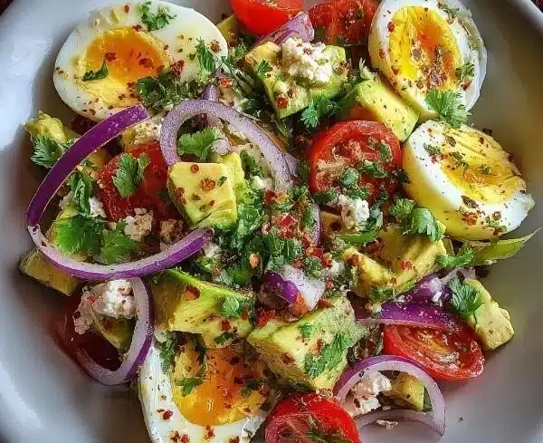 Workout Egg Avocado Salad