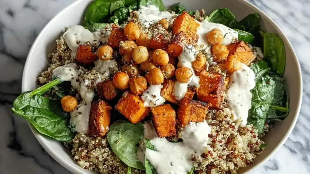 A delicious Anti-Inflammatory Glow Bowl packed with nutritious ingredients.