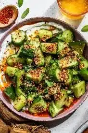 Asian Cucumber Salad with Sesame Dressing