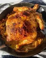 Delicious plate of the best chicken recipe with herbs and spices