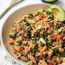 Black Bean and Corn Pasta Salad with Lime Greek Yogurt Dressing