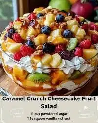 Caramel Crunch Cheesecake Fruit Salad