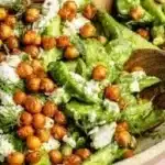 Fresh chickpea cucumber salad with vibrant vegetables and a light dressing