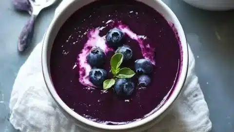 Chilled Swedish Blueberry Soup for a Refreshing Vegan Treat