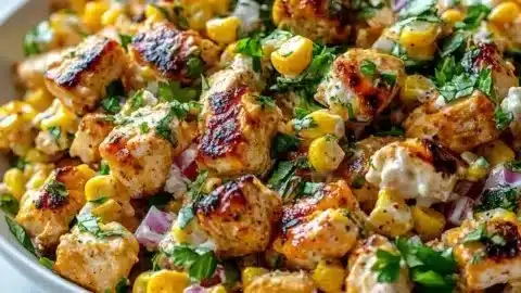 Creamy High Protein Chicken Street Corn Salad You'll Love
