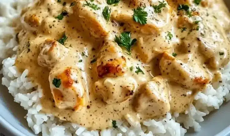 Creamy Smothered Chicken and Rice