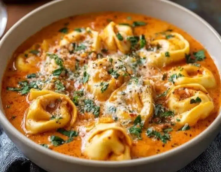 Creamy Tomato Tortellini Soup