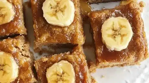 Delicious Dulce de Leche Banana Bars with a rich caramel topping