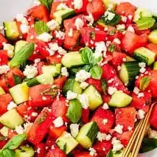 Fresh Cucumber Watermelon Salad