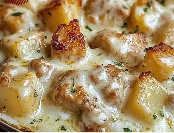 Garlic Parmesan Crockpot Chicken and Potatoes