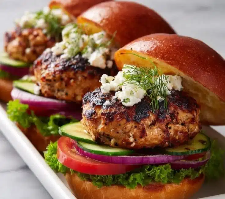 Greek Chicken Burgers