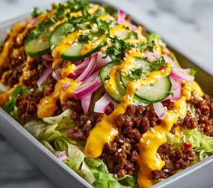 High Protein Big Mac Bowls