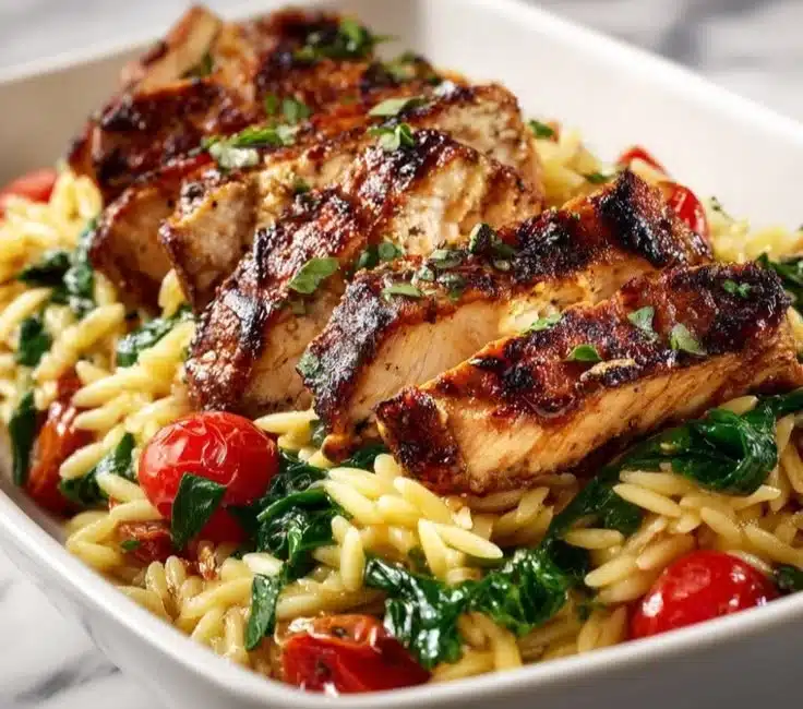 High Protein Chicken Orzo