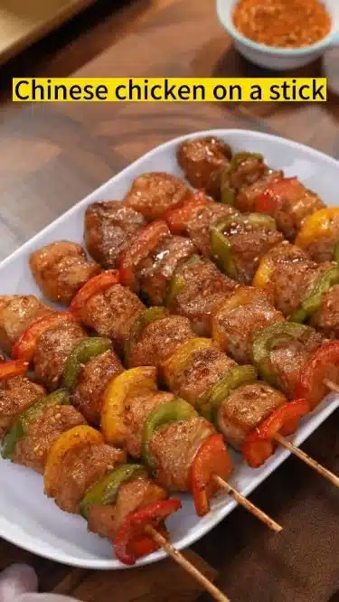 Homemade Chinese Chicken on a Stick