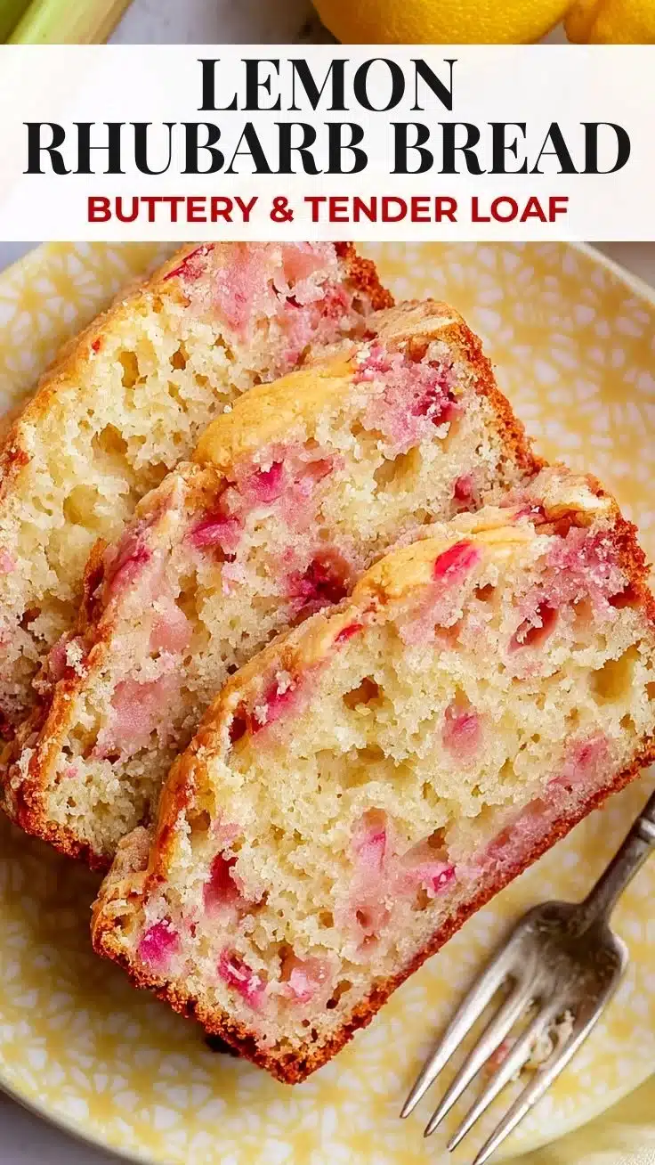 Irresistible Lemon Rhubarb Bread