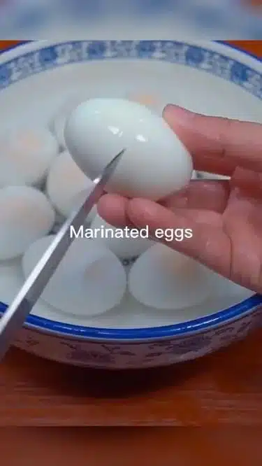 Plate of flavorful marinated eggs ready to enhance meals
