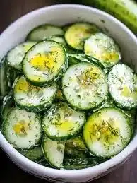 Pickle Juice Ranch Cucumber Salad