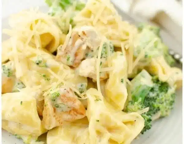 Plate of real Italian pasta made simple with fresh ingredients