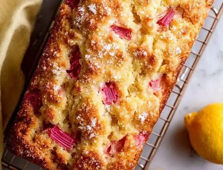 Simple Lemon Rhubarb Bread