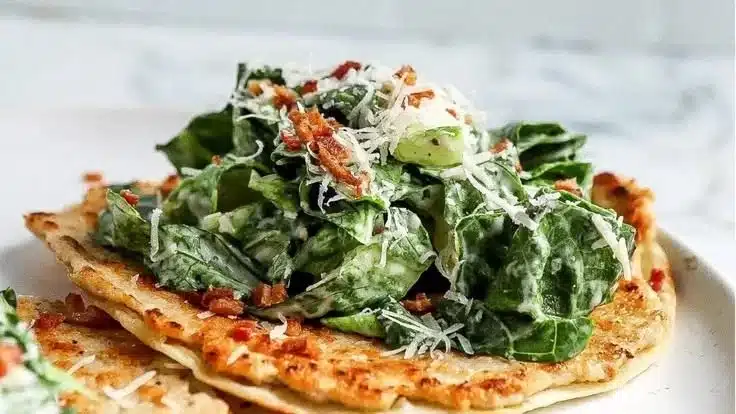 Smash Chicken Caesar Tacos