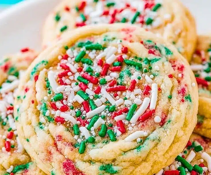 Softbatch No-Roll Holiday Sprinkles Cookies