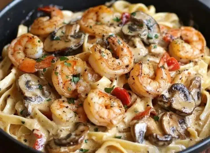 Spicy Blackened Shrimp Stroganoff