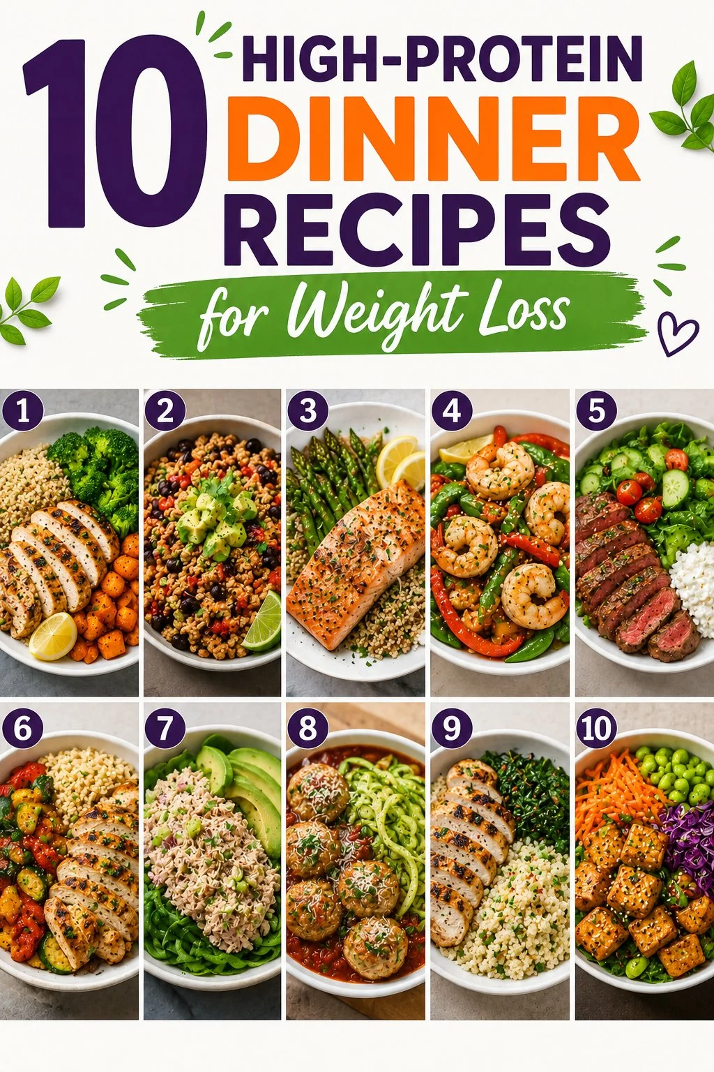 10 high-protein dinner recipes for weight loss and healthy living