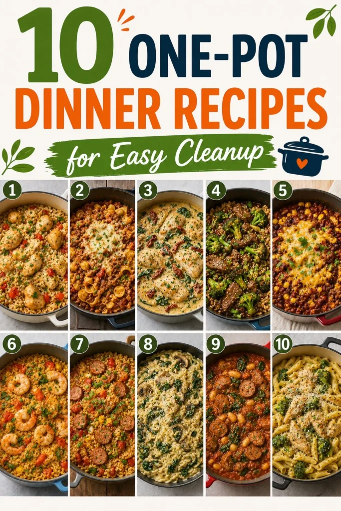 Easy one-pot dinner recipes for quick meals and convenient cleanup