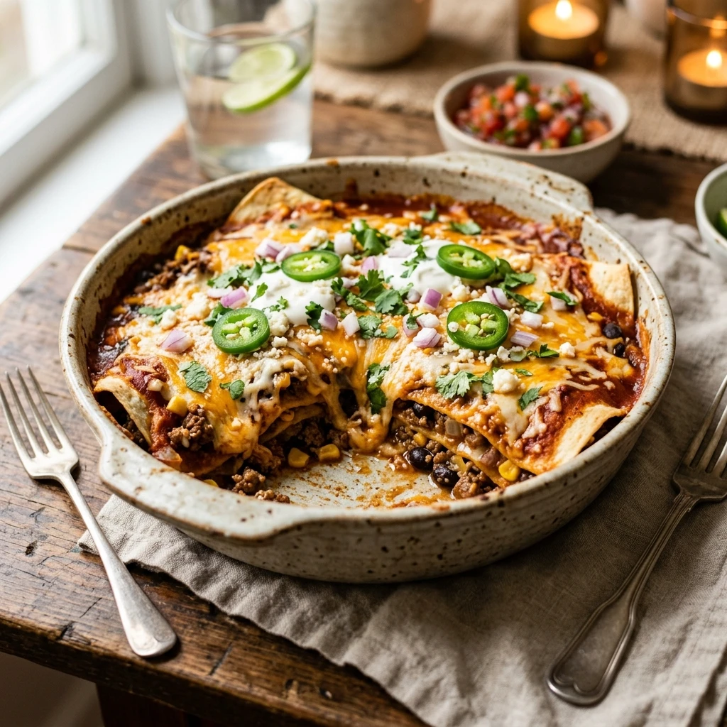 Beef Enchilada Casserole