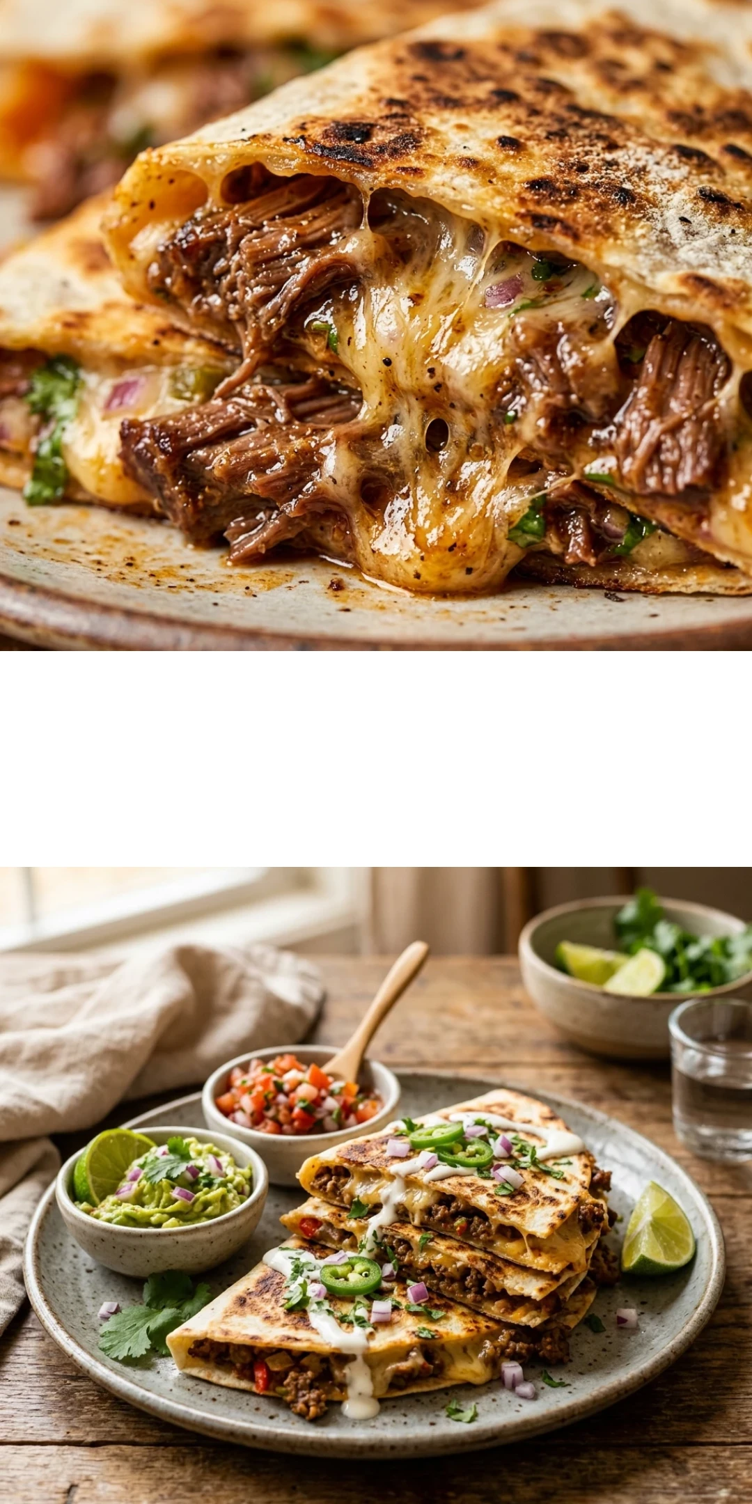 Cheesy Beef Quesadilla
