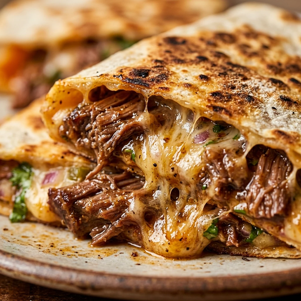 Cheesy Beef Quesadilla