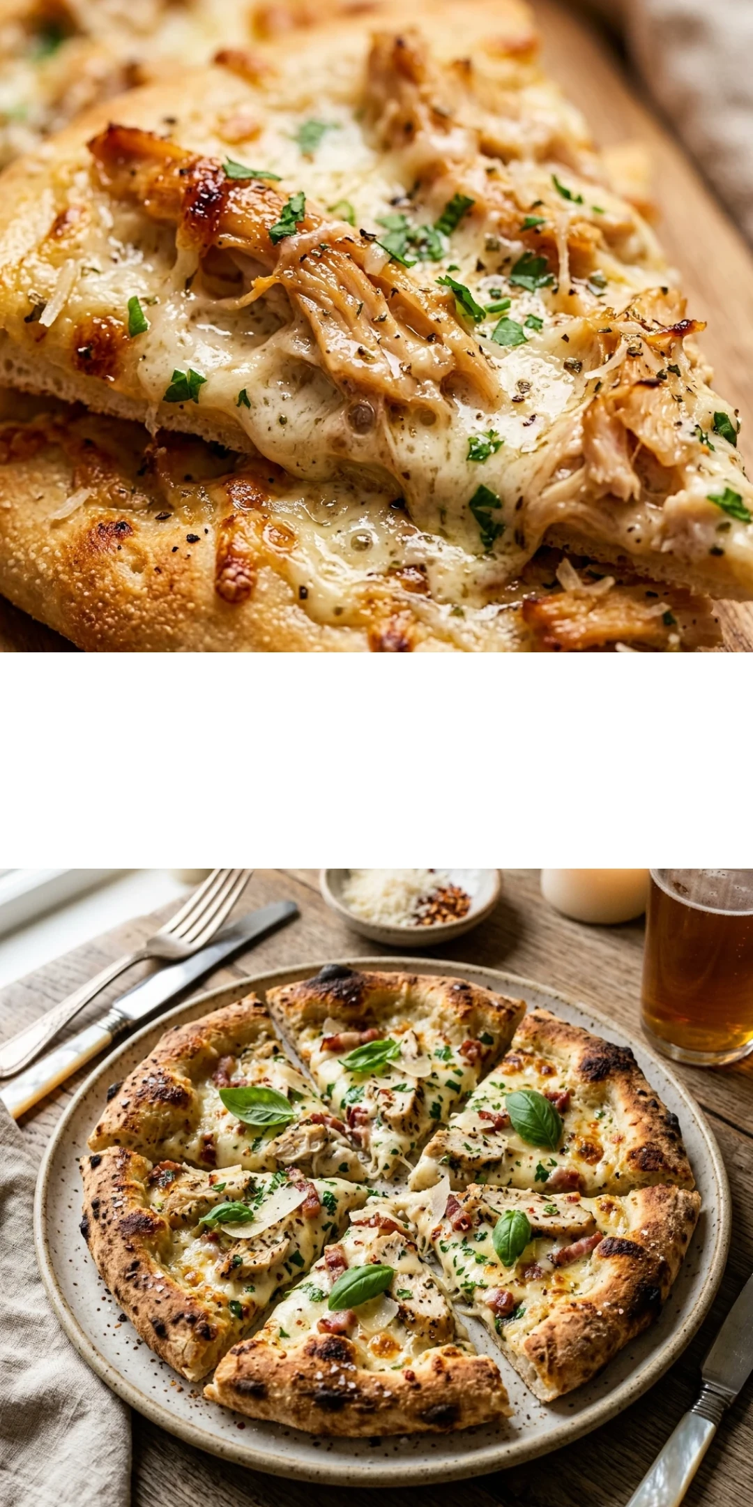 Chicken Alfredo Pizza