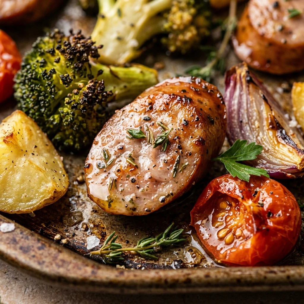 chicken sausage sheet pan dinner