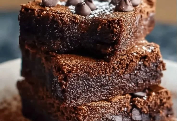 Delicious cottage cheese protein brownies on a plate