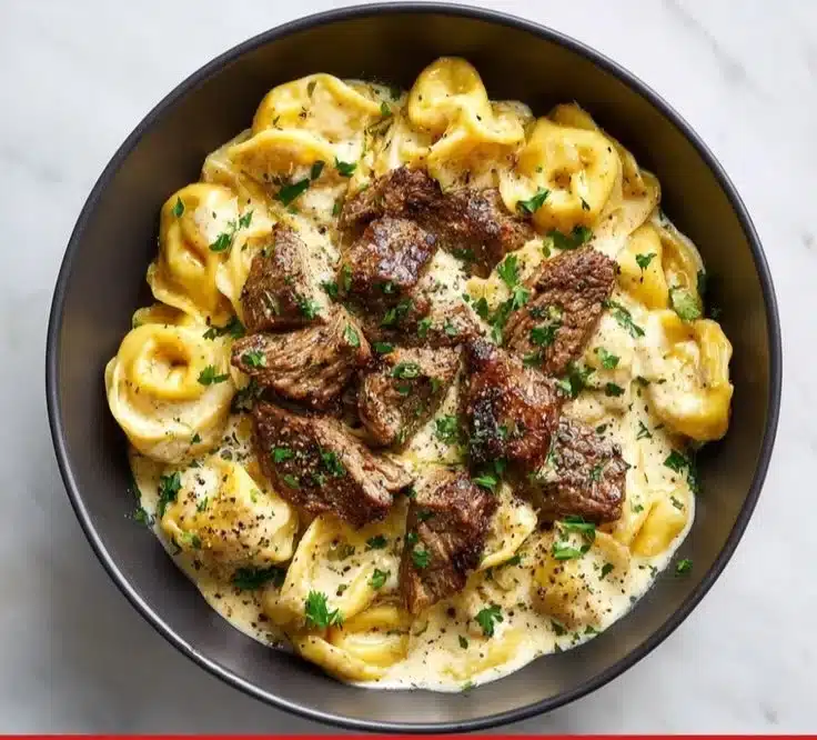 Cracked Garlic Steak Tortellini