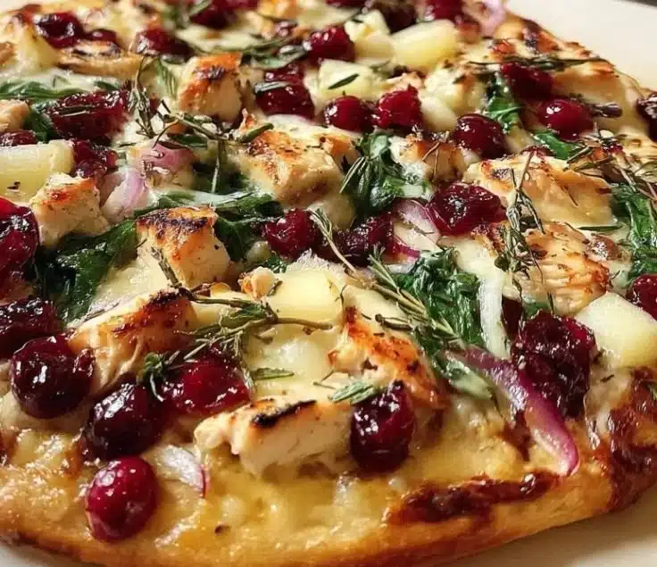 Cranberry Chicken & Brie Pizza
