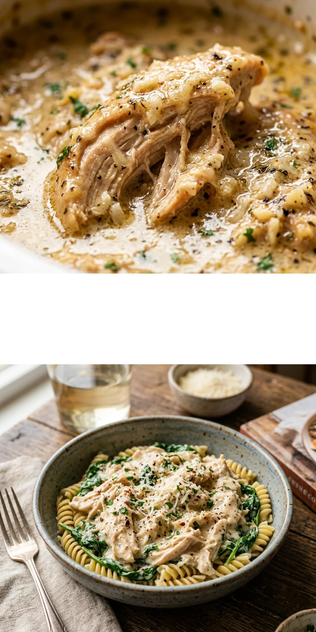 Crockpot Creamy Garlic Parmesan Chicken