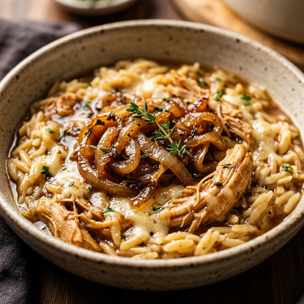 french onion chicken orzo